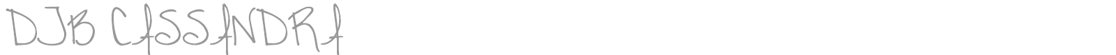 DJB Cassandra font preview